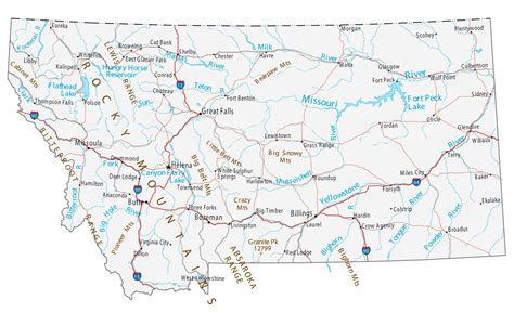 Printable Montana Map