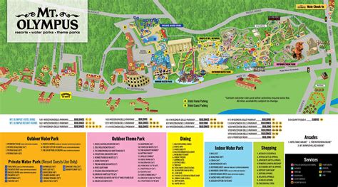 Resort Map - Mt. Olympus Water & Theme Park