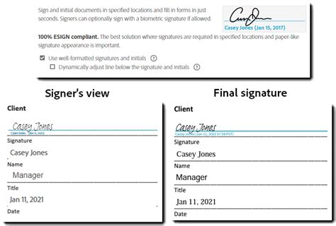 Customize the e-signature field to hide the Name and Date below the ...