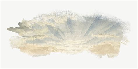 Rising sun sky watercolor illustration | Premium PSD Illustration ...