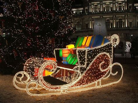 lights-sleigh | Outdoor christmas decorations, Christmas scenes ...