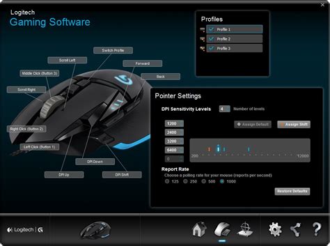 Logitech G502 Proteus Core Mouse Review > Software Utility | TechSpot