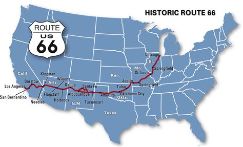 Route 66 map | Guide and Travel