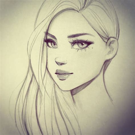 Face Girl Drawing at GetDrawings | Free download