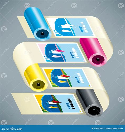 Printing press process stock vector. Illustration of engraved - 27607872