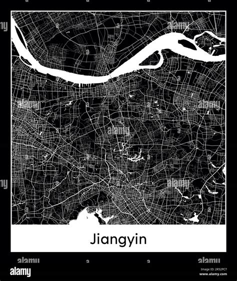 Minimal city map of Jiangyin (China AsiaMinimal city map of Jiangyin ...