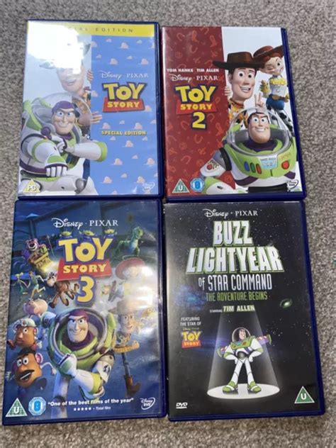 DISNEY PIXAR TOY STORY TRILOGY DVD PART 1 2 3 Buzz Lightyear Star ...