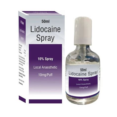 Lidocaine Aerosol Spray Manufacturers & Suppliers in India