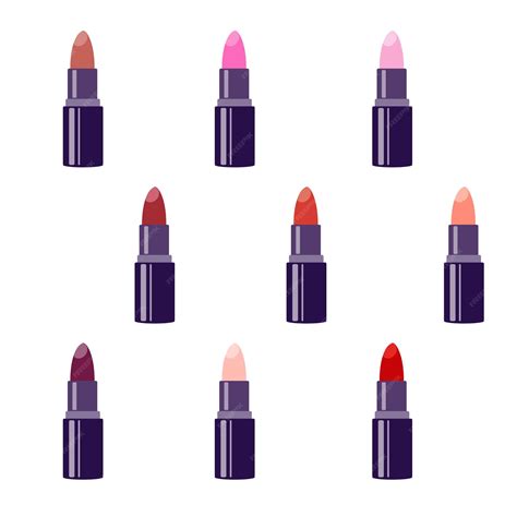 Premium Vector | Lipstick set