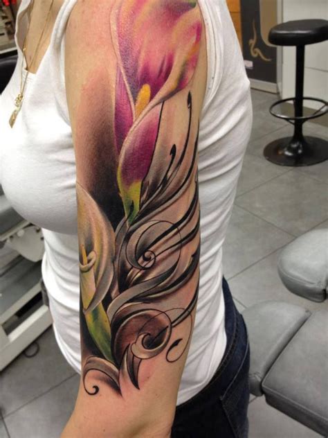 Arum upper arm tattoo Vine Tattoos, Tattoos Skull, Girly Tattoos ...