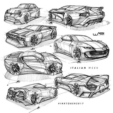 Sketchbook & Inktober 2017 on Behance | Sketch book, Car design sketch ...