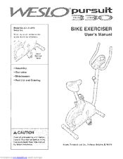 Weslo Exercise Bike User Manuals Download | ManualsLib