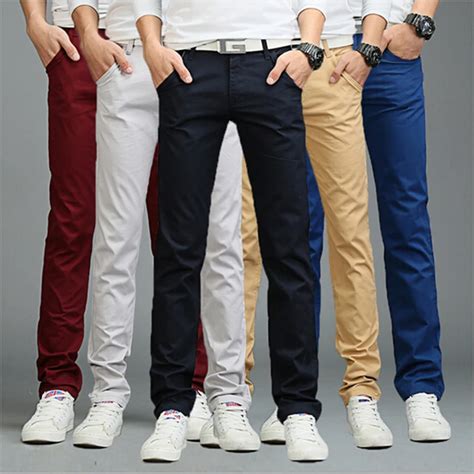 Business Casual Style Pants 9 Colors Spring Summer winter Men Cotton ...