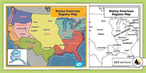 Native American Regions Map | Teaching Resource | Twinkl