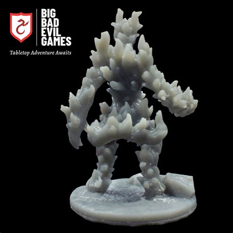 Fire Elemental Miniature | 3D Printed Tabletop Mini for D&D and other ...