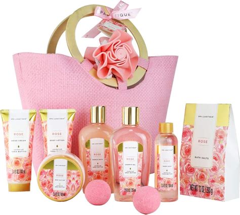 Spa Luxetique Paniers cadeau rose Spa pour femme, 10 pièces - Sac ...