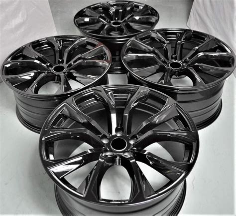 Amazon.com: 20" Inch Staggered Black Wheels Rims (Full Set of 4) fit ...