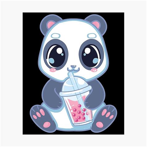 1366x768px, 720P Free download | Cute Panda Boba Bubble Tea Panda Bear ...