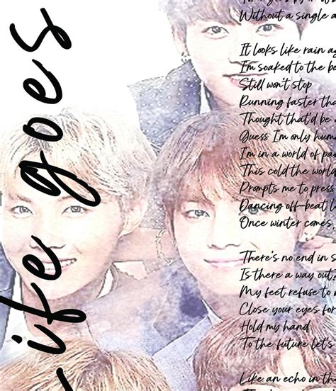 BTS Life goes on Lyrics BTS Poster bts Digital Download | Etsy