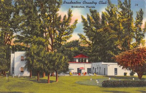 Bradenton Florida Country Club Street View Antique Postcard K87050 ...