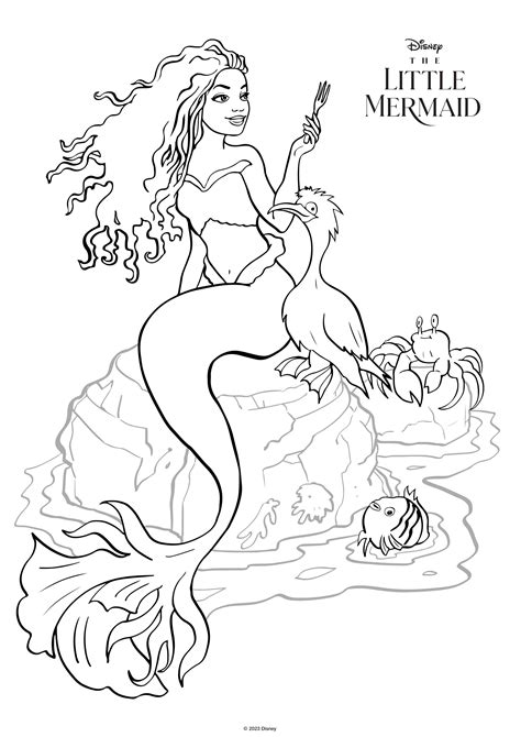 free printable ariel coloring pages the little mermaid ready for download