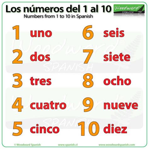 Numbers from 1 to 10 in Spanish | Woodward Spanish