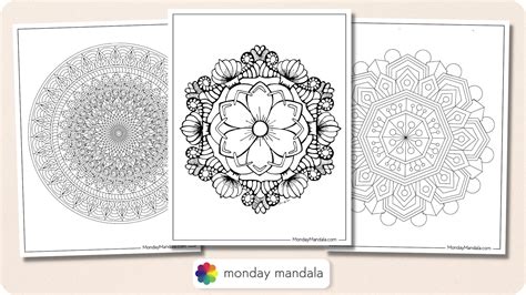 Free coloring pages for you to print - Monday Mandala