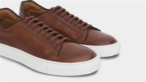 Men’s brown leather artisanal Sneakers | Velasca | Dark brown leather ...