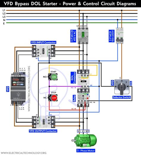 Dol Starter Power And Control Diagram