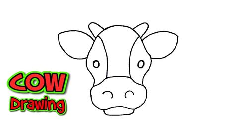 How To Draw A Cow Face | EASY DRAWING STEP