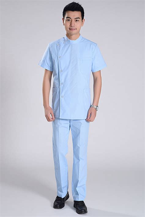 summer right opening male dentist nurse suits uniforms - TiaNex