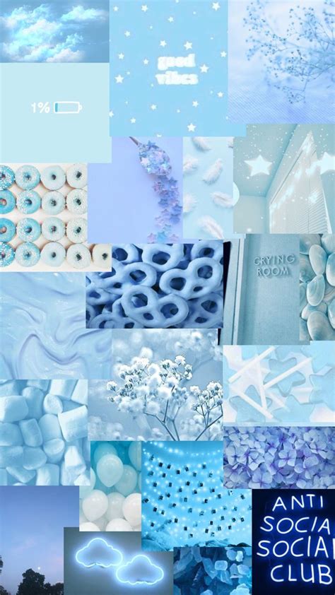 Blue collage background🥶🦋 in 2021 | Blue wallpaper iphone, Baby blue ...