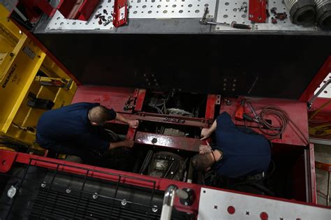 DVIDS - Images - Vehicle Maintenance Removes A Fire Truck Engine [Image ...