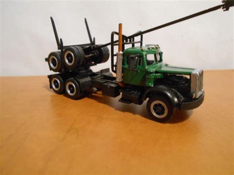 1/87 HO resin Autocar log / logging truck & Promotex pole trailer ...