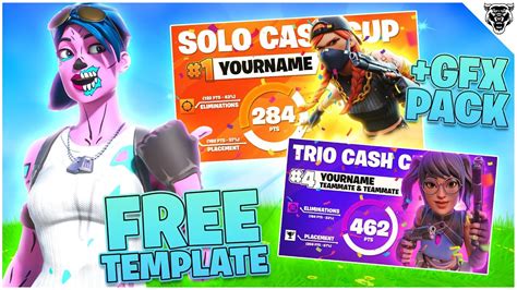 Fortnite Thumbnail GFX Pack + Template | Free PSD Download - YouTube