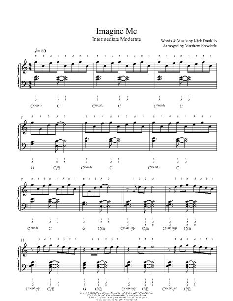 Imagine Me by Kirk Franklin Sheet Music & Lesson | Intermediate Level