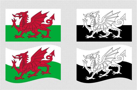 Wales / Welsh Flag SVG Vector Clip Art Cut Files for Cricut - Etsy Canada