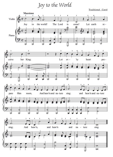 JOY TO THE WORLD Piano Sheet music | Easy Sheet Music