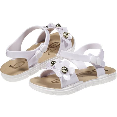 bebe - bebe Toddler Girls PCU Sandals with Flowers 7/8 White - Walmart ...