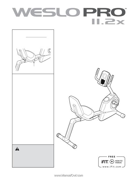 Weslo Pro 11.2x Bike | English Manual