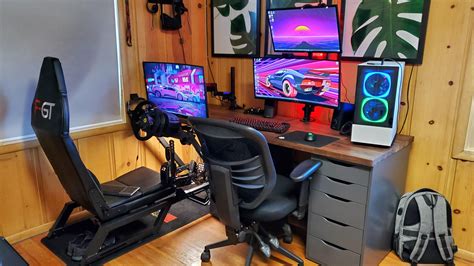 Finally added a Sim Rig to my Battlestation | Video game room design ...