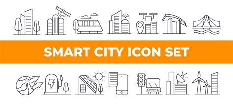 Smart City Icon Set 2381117 Vector Art at Vecteezy