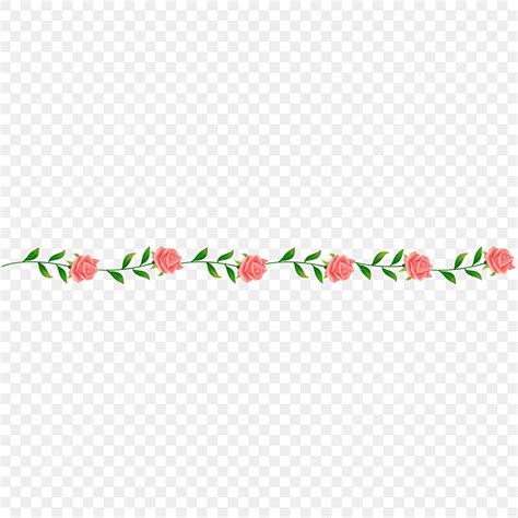 Flower Dividing Line White Transparent, Flowers Dividing Line, Flower ...