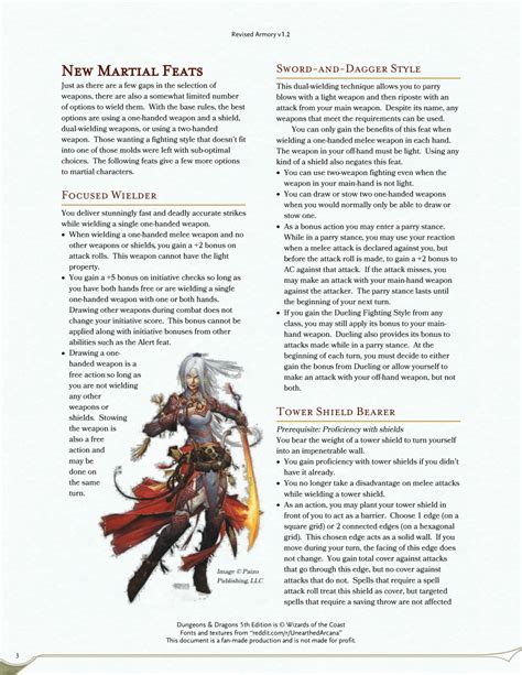 DnD 5e Homebrew — Revised Armory: Feats and Equipment by... D D ...