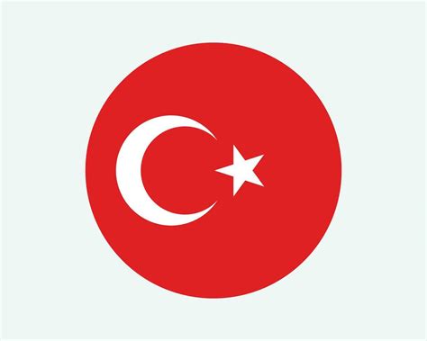 Turquía redondo país bandera. turco circulo nacional bandera. república ...