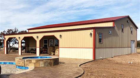 Steel Buildings Garage With Living Quarters - Gambrel Garage With ...