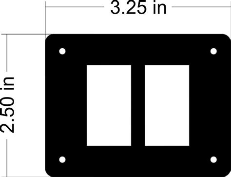 Universal Rocker Switch Panel - 2 Switch Horizontal