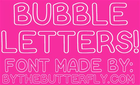 Bubble Letters Font | Designed by ByTheButterfly