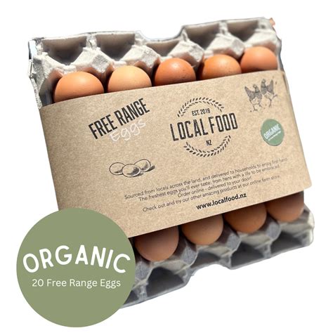 ORGANIC Free Range Eggs – 20 Pack – Local Food NZ