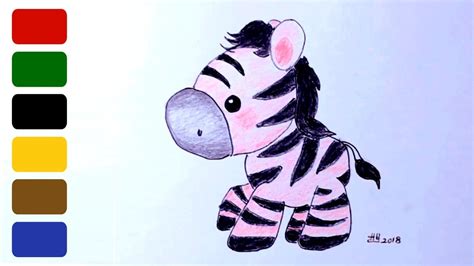 How to Draw a Baby Zebra - YouTube